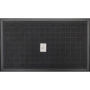 Doormat rubber and carpet 45 x 75 cm