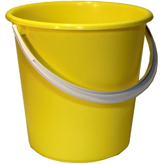 Bucket plastic without spout, various colors 15 l