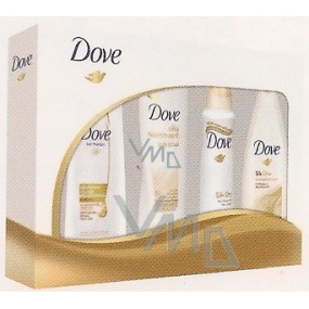 Dove Silk deodoran spray 150 ml + shower gel 250 ml + body lotion 250 ml + shampoo 250 ml, cosmetic set