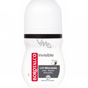 Borotalco Invisible ball antiperspirant deodorant against yellow spots roll-on unisex 50 ml