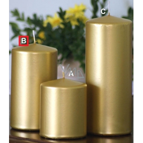 Lima Metal Serie candle gold cylinder 80 x 150 mm 1 piece