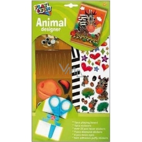 Cutouts with stickers and accessories zebra animals 30 x 17 cm