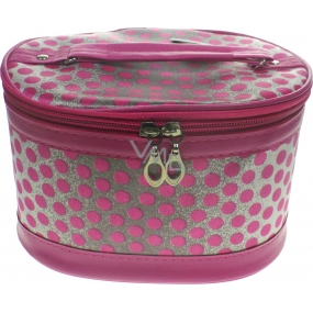 Cosmetic case polka dot pink 18 x 13 x 11 cm 70490