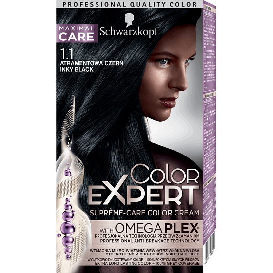Schwarzkopf Color Expert hair color 1.1 Ink black