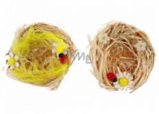 Natural bast nests 7 cm 2 pieces