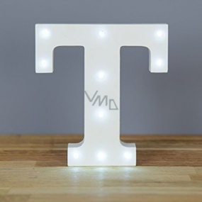 Nekupto Wooden LED letter T decoration 16 cm