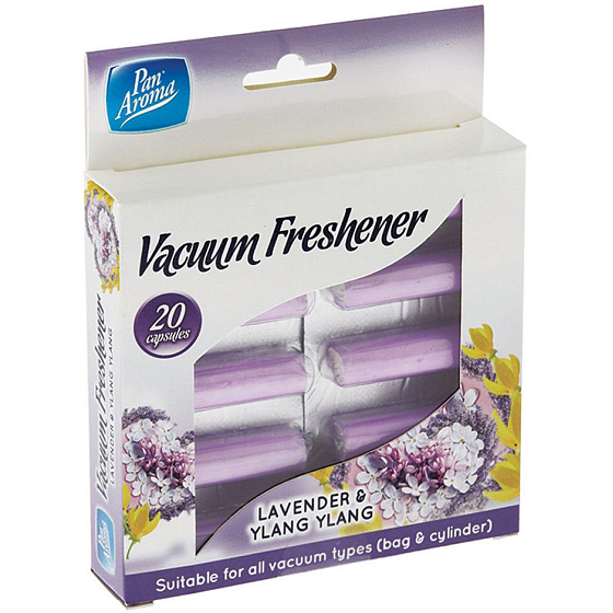Pan Aroma Vacuum Freshener Lavender & Ylang Ylang Scent for Vacuum Cleaner 20 Capsules