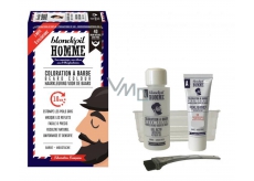 Blondépil Color for beard and hair without ammonia no.40 natural dark brown - on dark brown beard