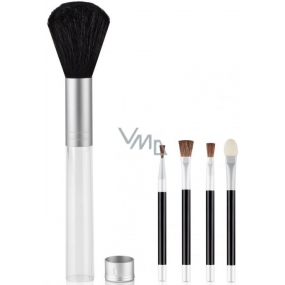 Diva & Nice Cosmetic brush filled 16 cm + in the handle, where there are 3 brushes and an applicator.