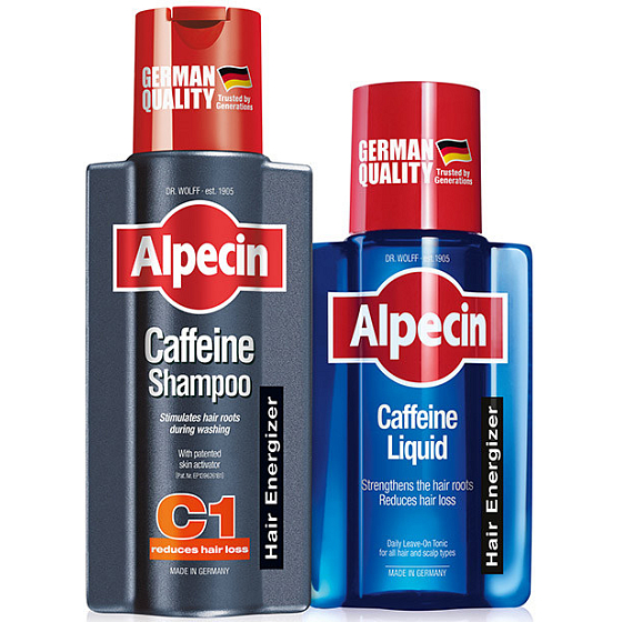 Alpecin Energizer Caffeine C1 Caffeine hair shampoo 250 ml + Energizer Liquid Tonic increases the productivity of hair roots 75 ml, duopack