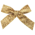 Velvet Gold Glitter Bow 10 cm 6 pieces