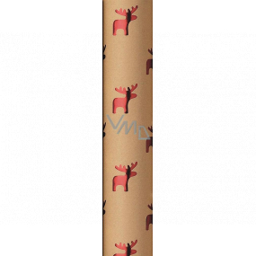 Zöwie Gift wrapping paper 70 x 150 cm Christmas Shining Moments natural with red reindeer