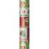 Präsenta Gift wrapping paper 70 cm x 5 m Christmas red-white-green with hearts and presents