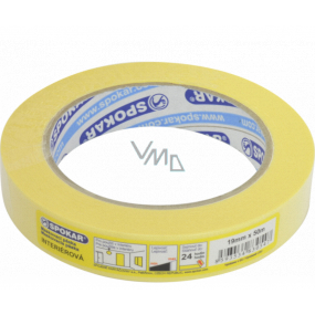 Spokar paper masking tape, 1 day, up to 60 ° C, dimensions 19 mm × 50 m