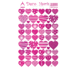 Arch Holographic Decorative Stickers Hearts Pink 18 x 12 cm 412