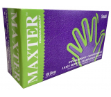 Maxter Hygienic Disposable Latex Hypoallergenic Powdered Gloves, Size S, Box of 100 Pieces