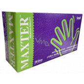 Maxter Hygienic Disposable Latex Hypoallergenic Powdered Gloves, Size S, Box of 100 Pieces