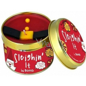 Bomb Cosmetics Sleighin It scented natural, handmade candle in a tin can burns for up to 35 hours