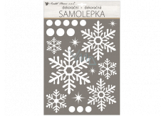 Sticker Snowflakes white with glitter 28 x 41 cm