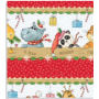 Zöwie Gift wrapping paper 70 x 200 cm Bambini red - hippo, cat, giraffe