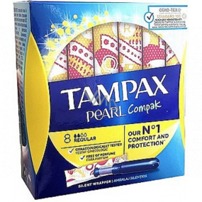 Tampax Compak Pearl Regular Women's Tampons with Applicator 8 pcs