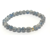 K2 Azurite in Granite bracelet elastic natural stone, ball 8 mm / 23 cm