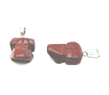 Jasper red Frog for luck pendant natural stone approx. 20 x 15 mm, full care stone