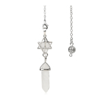 Crystal Merkaba + pendulum, natural stone pendant 71 x 8 x 8 mm