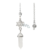 Crystal Merkaba + pendulum, natural stone pendant 71 x 8 x 8 mm