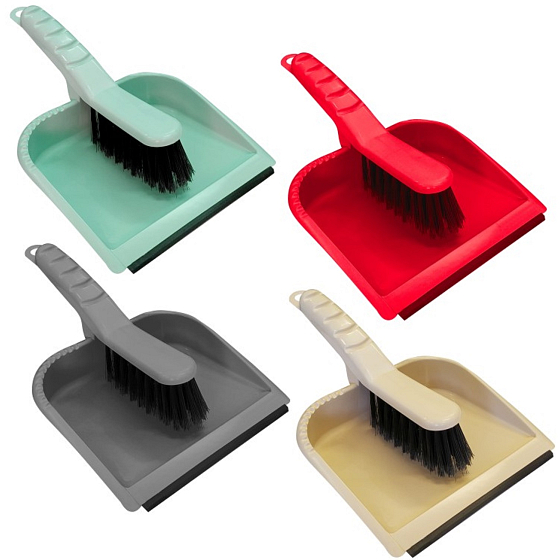 Clanax Perfekta Broom and dustpan set mix colours