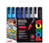 Posca Universal set of acrylic markers 1,8 - 2,5 mm mix of cool tones 8 pieces PC-5M