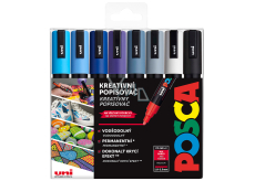 Posca Universal set of acrylic markers 1,8 - 2,5 mm mix of cool tones 8 pieces PC-5M