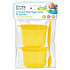 First Step Travel food set yellow 2 jars + spoon