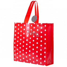 RSW Shopping bag with polka dot print red 43 x 40 x 13 cm