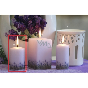 Lima Lavender scented candle light purple cylinder 60 x 90 mm 1 piece