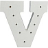 Nekupto Wooden LED letter V decoration 16 cm