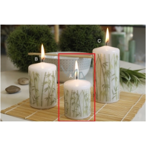Lima Bamboo candle white cylinder 50 x 70 mm 1 piece