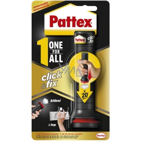 Pattex One For All Click & Fix universal mounting adhesive with easy application of up to 20 doses of 30 g