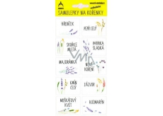 Arch Stickers for spices in a floral blister 44 x 32 mm 75 pieces of labels