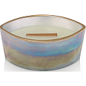 WoodWick Floral Nights Fig Leaf & Tuberose - Fig leaves and tuberose scented candle with wooden wide wick and lid boat 453 g Limited 2019