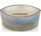 WoodWick Floral Nights Fig Leaf & Tuberose - Fig leaves and tuberose scented candle with wooden wide wick and lid boat 453 g Limited 2019