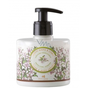 Panier des Sens Verbena light daily milk for body and hands with shea butter, softens, protects and balances the skin dispenser 300 ml