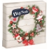 Big Soft Paper napkins 2 ply 33 x 33 cm 20 pieces Christmas Wreath with decorations