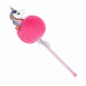 Albi Ballpoint pen with pompom Pink unicorn