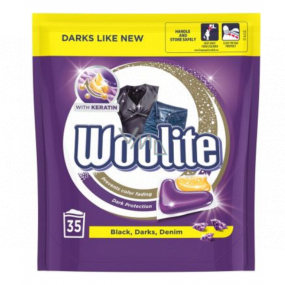 Woolite Dark Keratin gel capsules for washing dark and black laundry XL 35 pieces