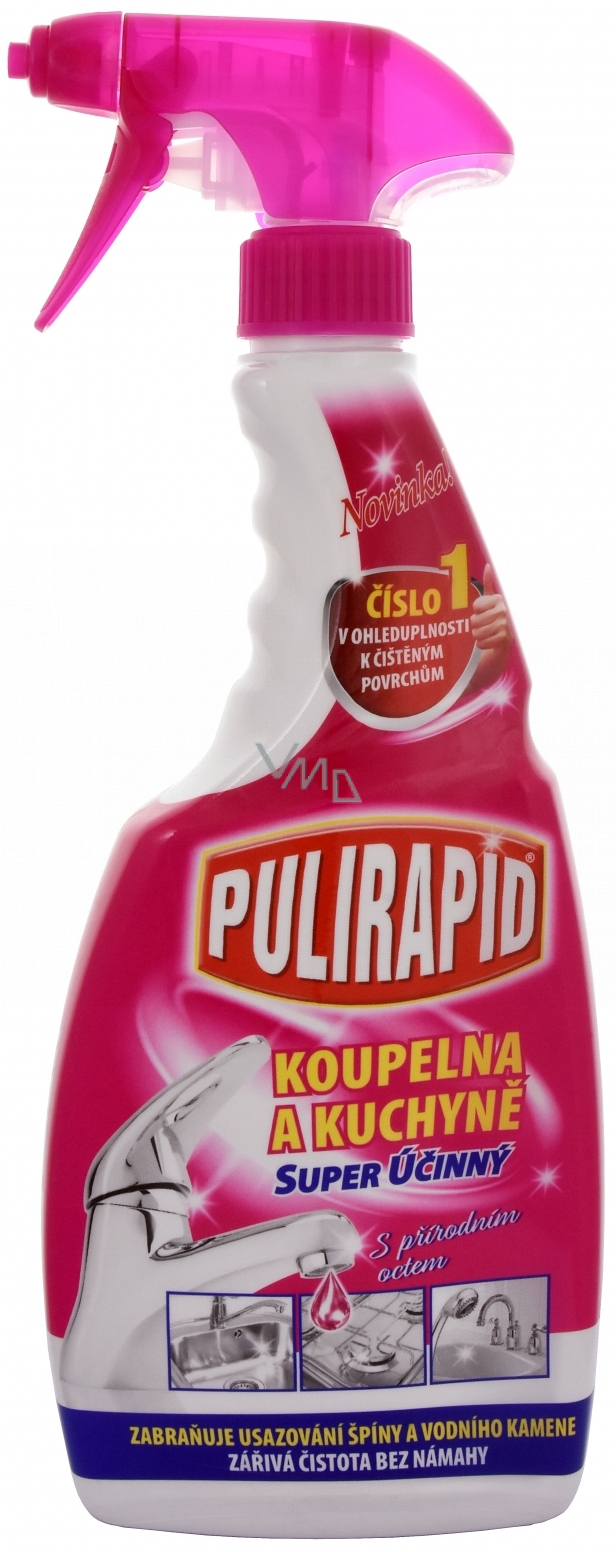 Pulirapid Bathroom and kitchen limescale remover with natural vinegar