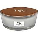 WoodWick Fireside - Fireplace scented candle with a wide wooden wick and lid glass boat 453 g