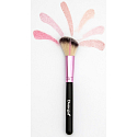 Donegal Love Pink cosmetic brush with soft synthetic bristles for blush 16,5 cm