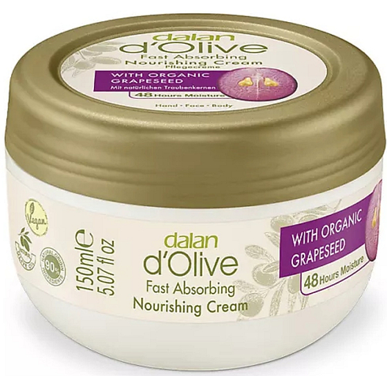 Dalan d Olive Nourishing Cream hand and body moisturizer with grape seed extract 150 ml