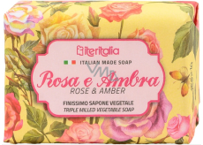Iteritalia Rose and amber Italian herbal toilet soap 125 g